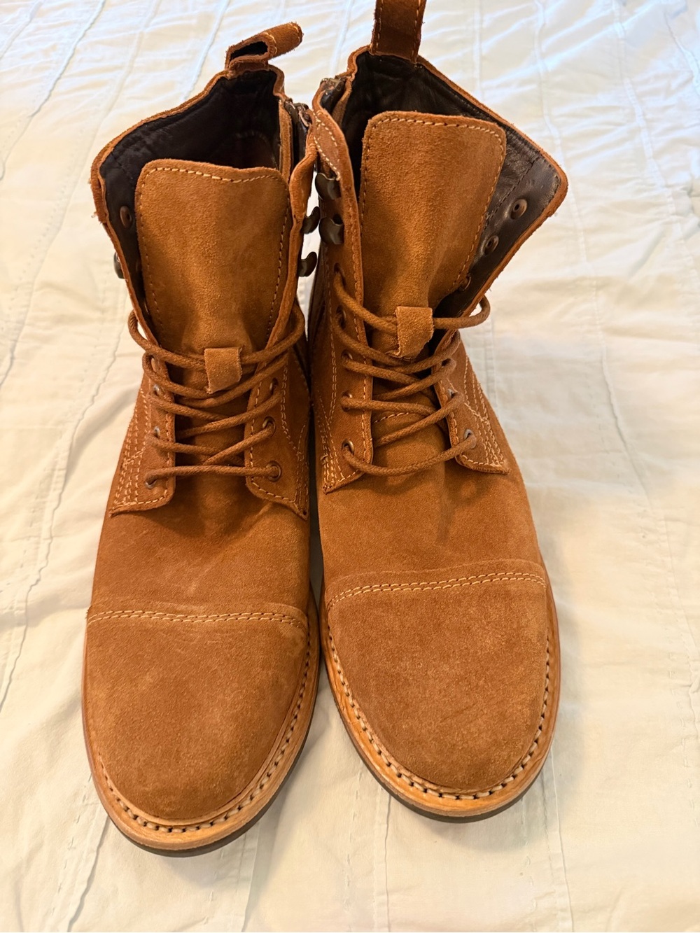 Frye Men's Suede Lace-Up Work Boots in Brown